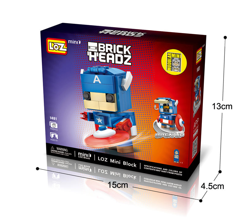 Loz Mini Building Blocks Brick Headz Super Hero Figures BloxOfJoy