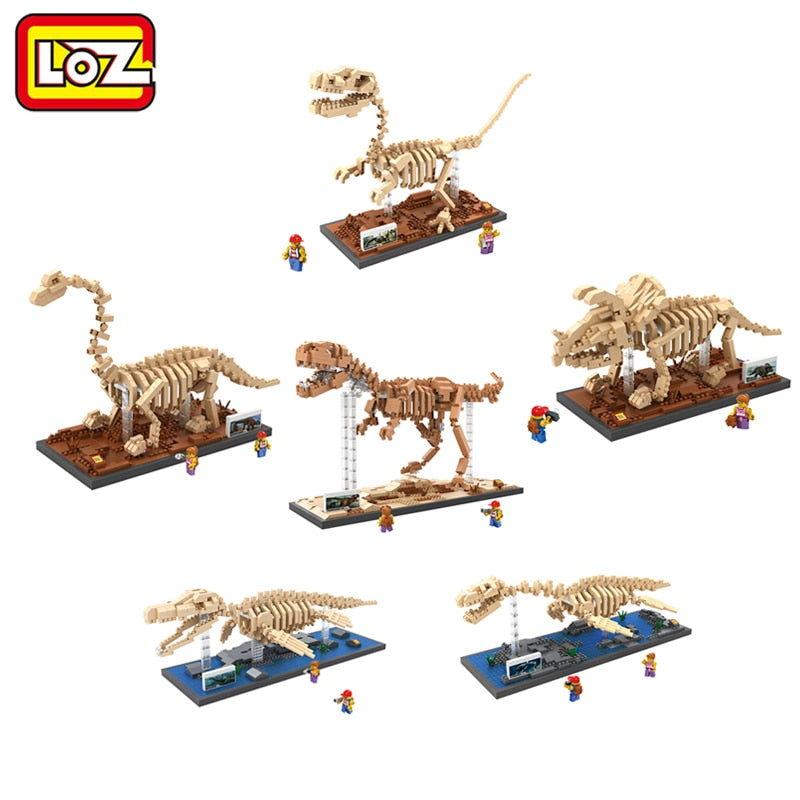 Loz Micro Building Blocks Creator Dinosaur Skeleton Figures