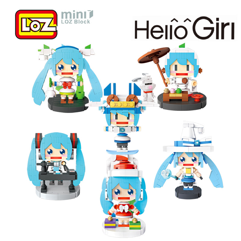 Loz Mini Building Blocks Hello Girl Hatsune Miku Figures