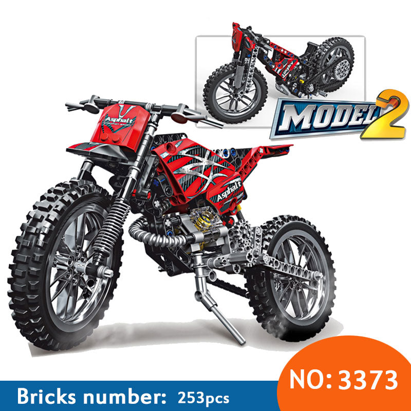 Decool Building Blocks Mountain Motorcycle 2 in 1 Motorbike