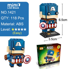 Loz Mini Building Blocks Brick Headz Super Hero Figures