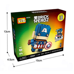 Loz Mini Building Blocks Brick Headz Super Hero Figures