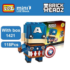 Loz Mini Building Blocks Brick Headz Super Hero Figures