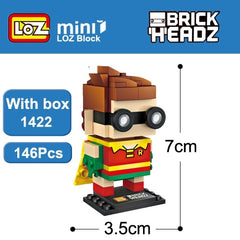 Loz Mini Building Blocks Brick Headz Super Hero Figures