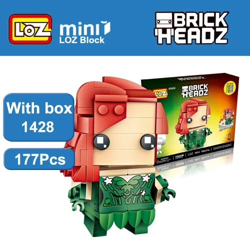 Loz Mini Building Blocks Brick Headz Super Hero Figures