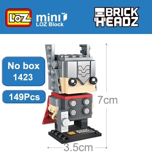 Loz Mini Building Blocks Brick Headz Super Hero Figures