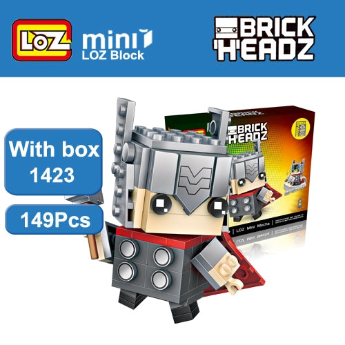 Loz Mini Building Blocks Brick Headz Super Hero Figures