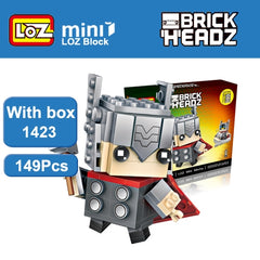 Loz Mini Building Blocks Brick Headz Super Hero Figures