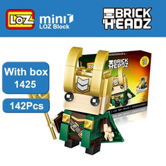 Loz Mini Building Blocks Brick Headz Super Hero Figures