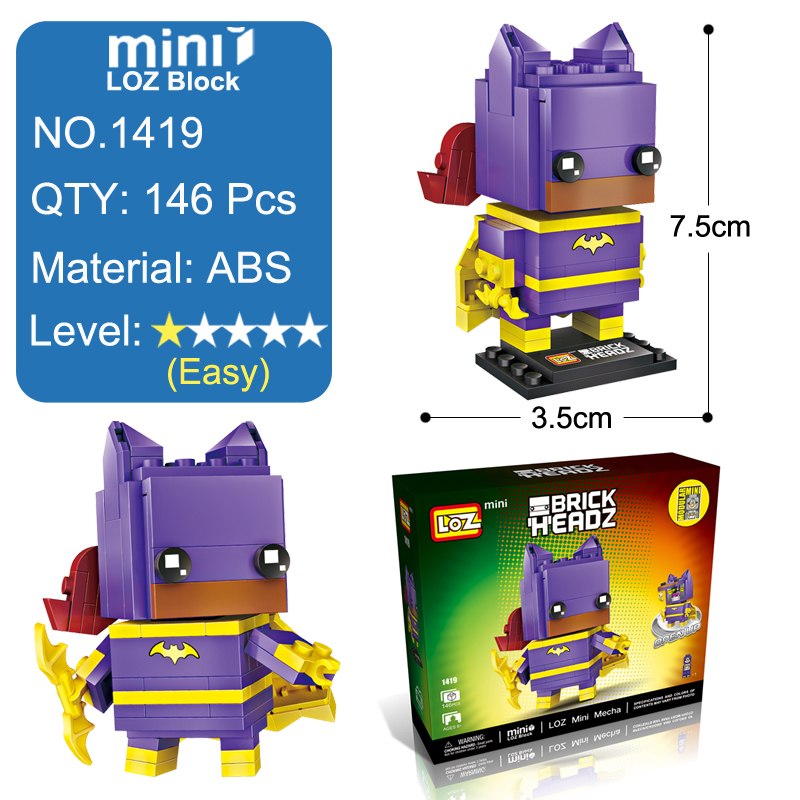 Loz Mini Building Blocks Brick Headz Super Hero Figures
