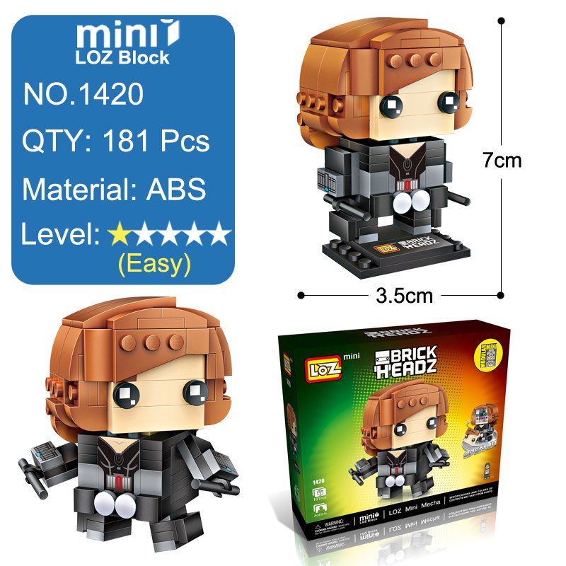 Loz Mini Building Blocks Brick Headz Super Hero Figures