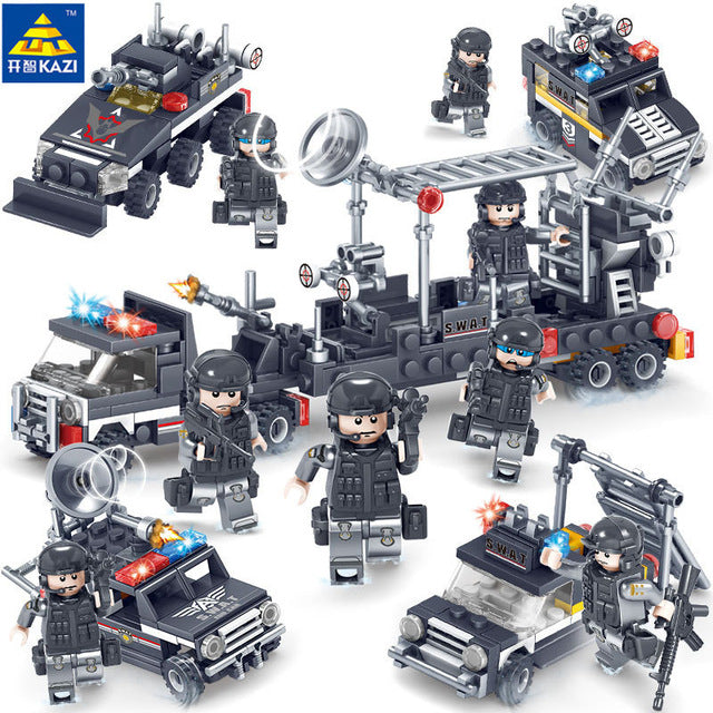 Kazi Building Blocks 4 in 1 SWAT Vehicles