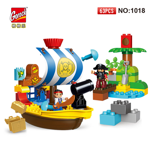 Gorock Big Building Blocks Pirate Ship