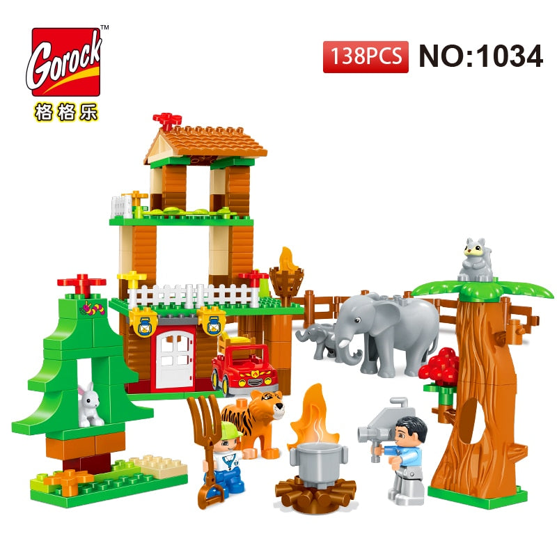 Gorock Big Building Blocks Jungle Villa