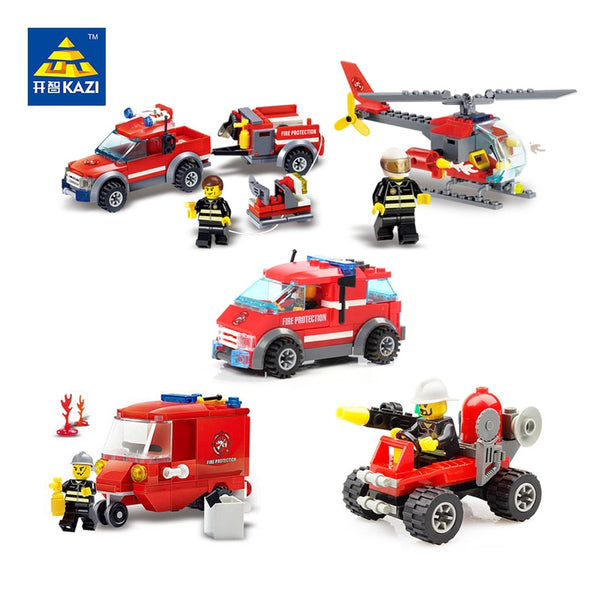 Kazi Building Blocks Fire Department Vehicles